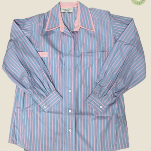 #181 – Variation – Blue and pink vertical striped base for boddy and top small collar.