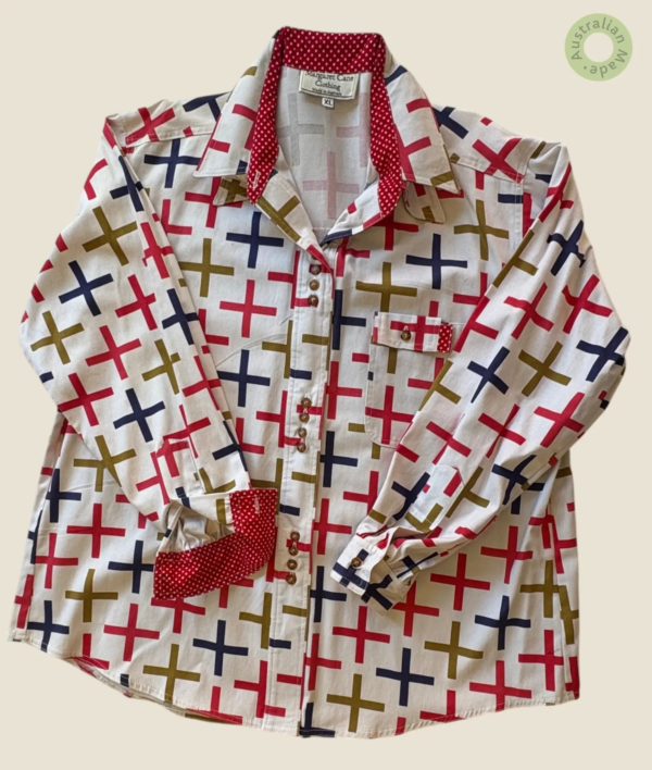 #182 – Variation – Heavyweight off-white cotton with a durable, denim-like feel, featur