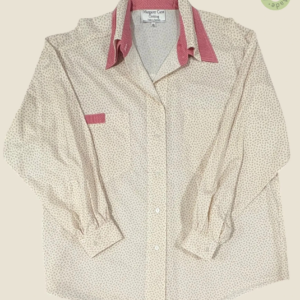 #124 – This professional shirt features a delicate, repeating micro ditsy floral print