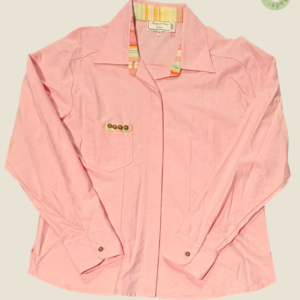 #553 – This shirt is made from a solid soft pink fabric throughout the body and sleeves