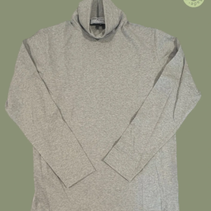 #603 – This top is a solid grey marle throughout the body, sleeves, and turtleneck. Pho