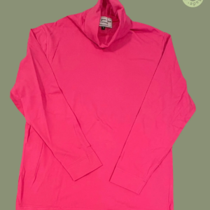 #607 – This topis a solid Magenta throughout the body, sleeves and turtleneck. Photo #5