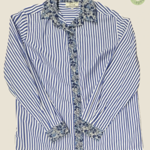 401 – Cobalt blue and white vertical striped
